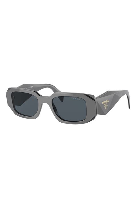 prada mens butterfly glasses|Prada 51mm rectangular sunglasses.